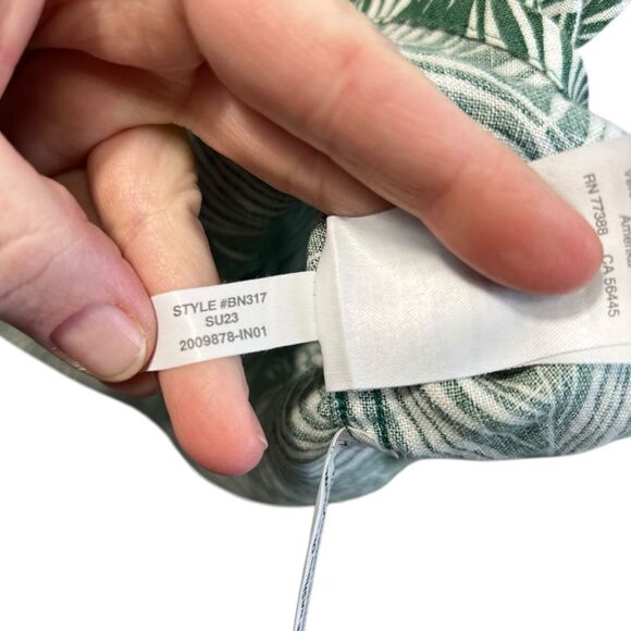 J.Crew linen cotton xl Tropical Hawaiian Down Shirt - Cotton, Short Sleeves - Picture 10 of 14